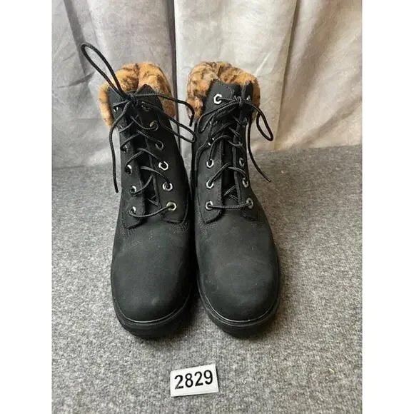 NWOT Timberland Kinsley 6-Inch Waterproof Black/Faux Fur Booties – Sz 8M - Picture 10 of 10